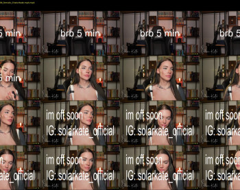 solar_kate — 5 minute Chaturbate female cam capture, 720p, Aug 12, 2025